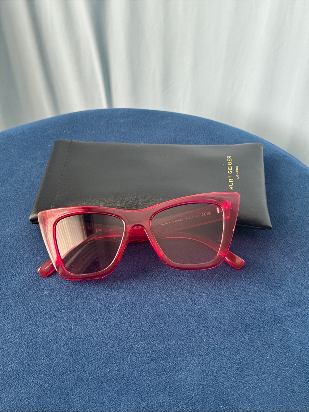 Kurt Geiger London NWOT Be Kind Women’s Sunglasses Hot Pink Cat Eye
